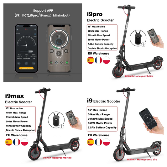 iScooter i9/i9pro/i9max Electric Scooter Adult 350/500W E-scooter 7.5/10Ah Electric Kick Scooter 8.5/10 inch New Adult Scooter