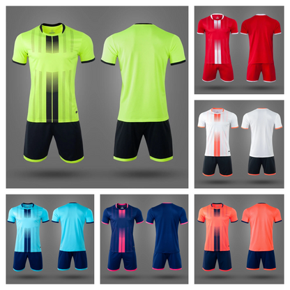 Conjunto de fútbol para hombres, mujeres y niños, uniforme de voleibol de manga corta, camiseta de fútbol, equipo deportivo, ropa, traje transpirable, estampado personalizado