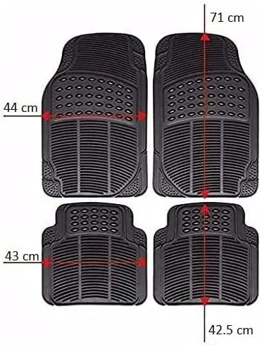 GREATOOL Set de 4 Alfombrillas de Coche, Universales para Coche, Alfombras Delanteras y Traseras con Goma Flexible para vehículos (Terciopelo Negro)