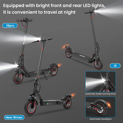 iScooter i9/i9pro/i9max Electric Scooter Adult 350/500W E-scooter 7.5/10Ah Electric Kick Scooter 8.5/10 inch New Adult Scooter