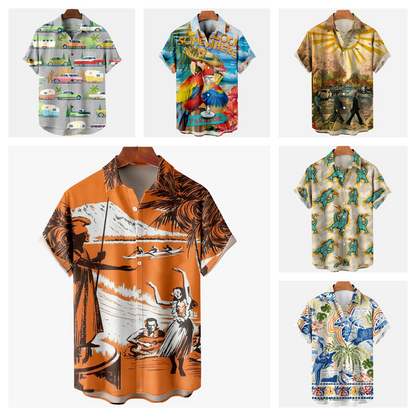 Camisas hawaianas para hombre, moda, cómodas, unisex, de manga corta, para playa, viajes, surf, camisas casuales