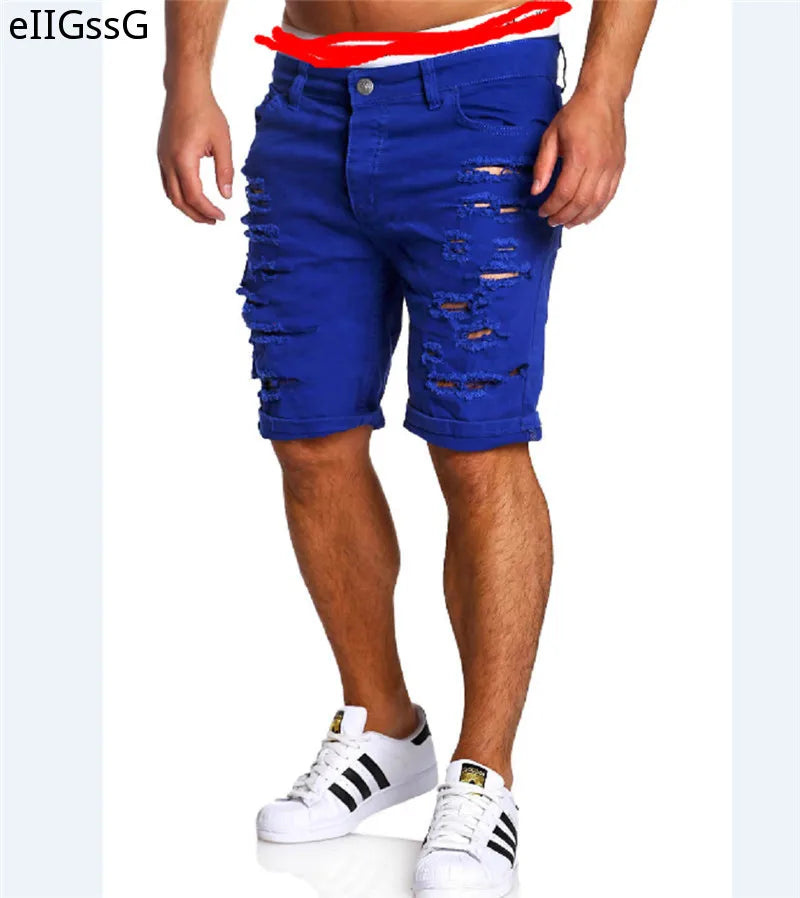 Pantalones cortos de mezclilla para hombre, Shorts de moda para hombre, pantalones cortos de mezclilla lavados