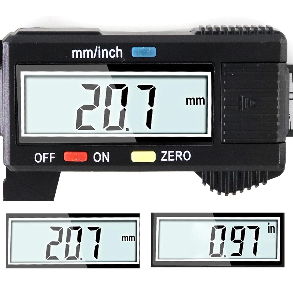 Calibrador Vernier electrónico Digital LCD, herramienta de medición de micrómetro, 100mm, 150mm, 6 pulgadas, novedad