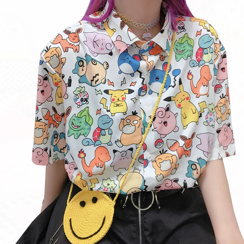 camisa con estampado de animales para Mujer, novedad de verano, 2024