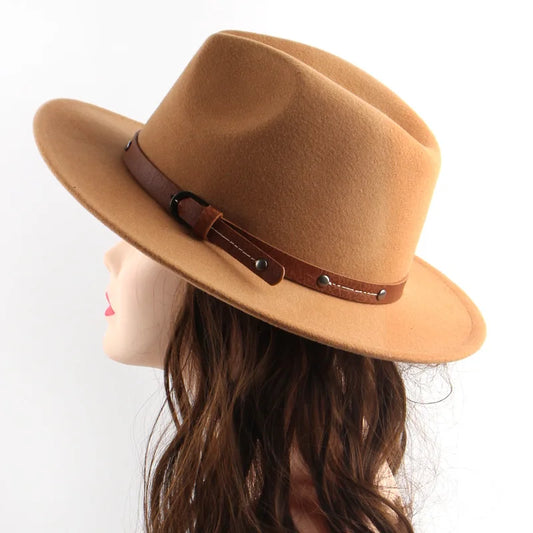 Características del sombrero Fedora Sombreros para hombres Sombreros para damas Fieltro Jazz Anillo Hebilla Accesorios Sombreros Fedora Panamá шляпаженская