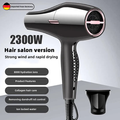 Secador de pelo de 3000 W para peluquería, de alta potencia, fuerte velocidad del viento, luz azul seca, iones, silencioso, para peluquería doméstica, producto nuevo especial