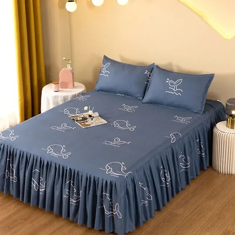 Sábanas de cama para dormitorio, colcha de colchón cómoda y agradable a la piel, moderna, protectora, lavada, de lujo, resistente a la decoloración( al mohadas no incluidas)