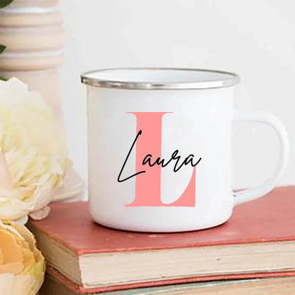 Taza personalizada con inicial y nombre, taza de café, despedida de soltera, padrino, dama de honor, regalo de cumpleaños para hombres y mujeres