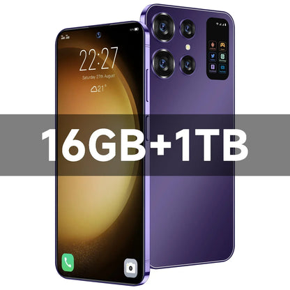 Teléfono inteligente S24 Ultra versión global Snapdragon8 Gen2 16G+1T 7000mAh 48+72MP 4G/5G Android Teléfono móvil Dual SIM Desbloqueo facial