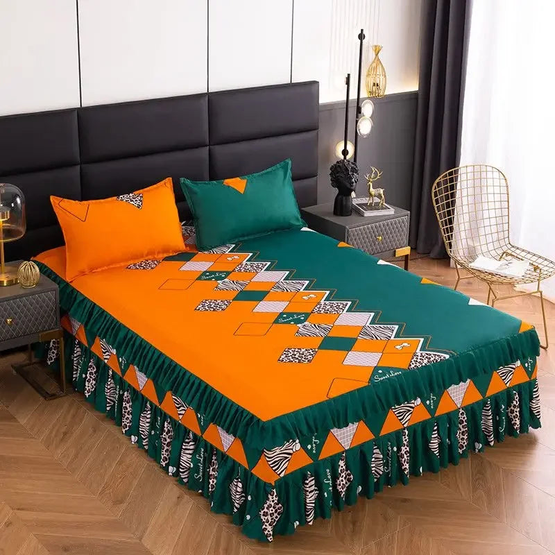 Sábanas de cama para dormitorio, colcha de colchón cómoda y agradable a la piel, moderna, protectora, lavada, de lujo, resistente a la decoloración( al mohadas no incluidas)