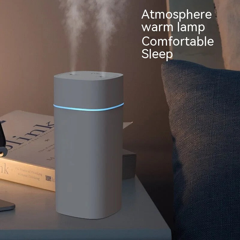 Humidificador de aire USB de 600 ml, humidificador de aromaterapia con aceites esenciales, generador de niebla fría, nebulizador purificador para el hogar y la oficina