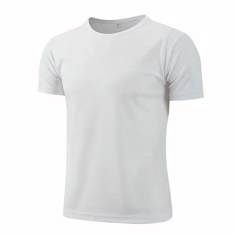 Camiseta deportiva de cuello redondo de secado rápido, camiseta de fitness para gimnasio, camiseta de entrenamiento para correr, ropa deportiva transpirable para hombre Traje de mujer Letonia