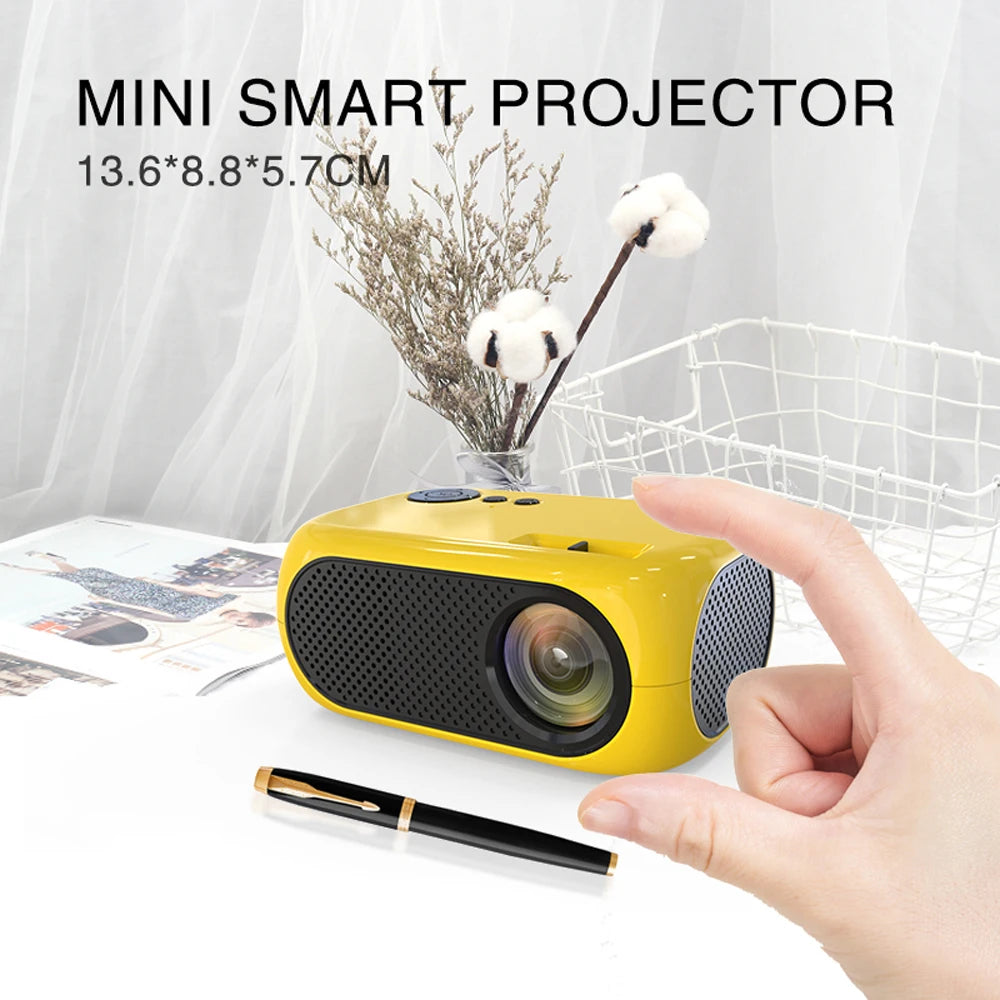 Miniproyector LED M24 2024, portátil, para el hogar, compatible con vídeo 1080P, compatible con HDMI, USB, proyección para niños, compatible con 640 x 480P