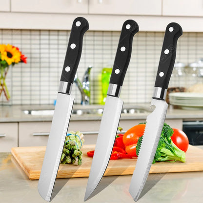 Cuchillo de cocina profesional, cuchillo para frutas y verduras, cuchillo rebanador de acero inoxidable, cuchillo de carnicero para chef, cuchillos para deshuesar, herramienta de cocina