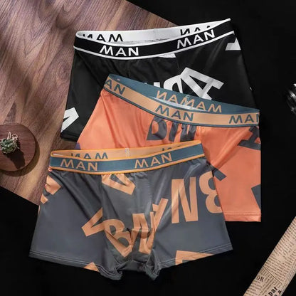 12 piezas de ropa interior de moda para hombre, calzoncillos tipo bóxer para hombre, calzoncillos tipo bóxer cortos con estampado de letras, bragas transpirables para hombre