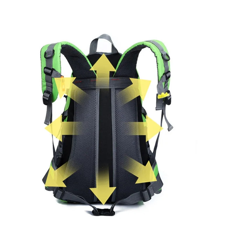 Mochila de senderismo para hombre y mujer, 40 litros, impermeable, para deportes al aire libre, montañismo, escalada, mochila grande para viajes, acampada y trekking