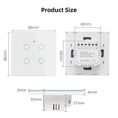 Panel de plástico ignífugo clásico blanco, interruptor de pared de 1 vía y 1 unidad, interruptor basculante de encendido y apagado, 16 A CA 250 V, 86 mm x 86 mm