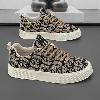 Zapatillas de lona negras con estampado de grafiti