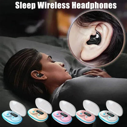 Auriculares inalámbricos X55 para dormir, miniauriculares para el trabajo, TWS, Bluetooth, estéreo, ocultos, con micrófono, llamadas HD, resistentes al agua