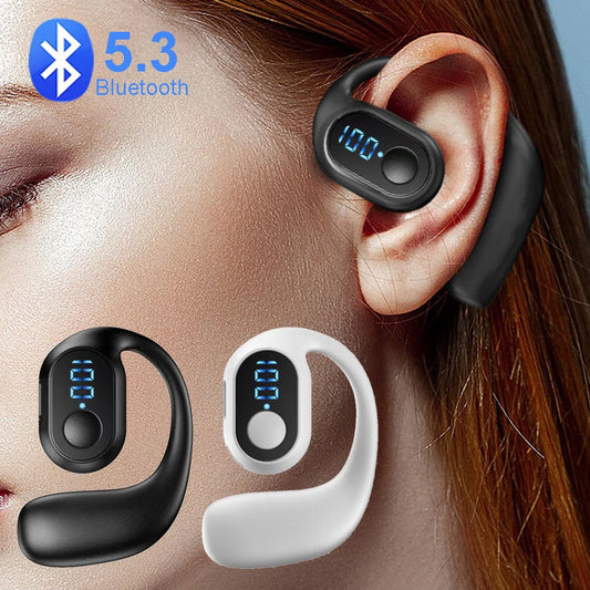 Auriculares Bluetooth 5.3 TWS inalámbricos con gancho para la oreja, auriculares estéreo de alta fidelidad con reducción de ruido, auriculares impermeables para Huawei Xiaomi