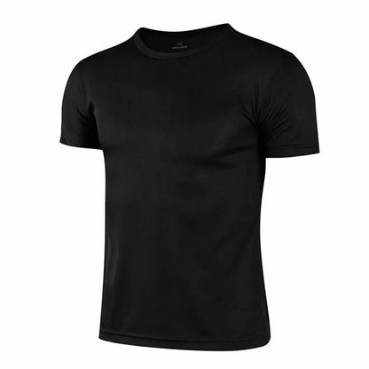 Camiseta deportiva de cuello redondo de secado rápido, camiseta de fitness para gimnasio, camiseta de entrenamiento para correr, ropa deportiva transpirable para hombre Traje de mujer Letonia