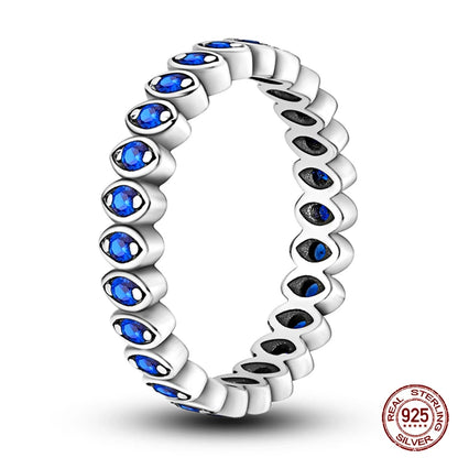 Nuevos anillos para mujer, 100 % plata de ley 925, con forma de estrella y luna, anillos de circonita de colores, joyería fina para bodas, compromisos y cumpleaños