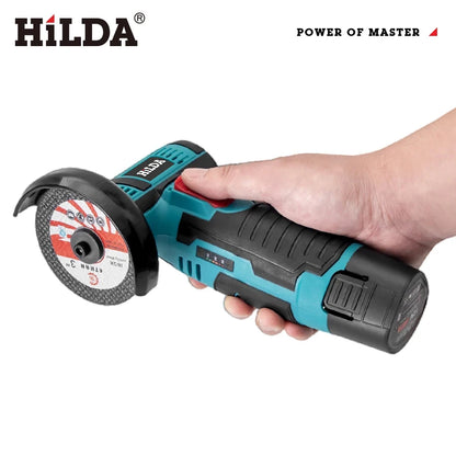 HILDA-Mini amoladora angular de 12v, herramienta de pulido recargable, herramientas eléctricas inalámbricas