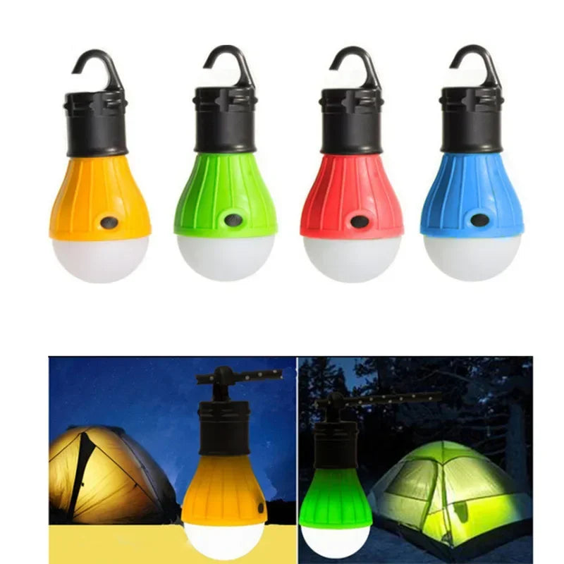 Equipo de campamento portátil para exteriores, linterna LED colgante para acampar, luz suave, luces LED para acampar, lámpara de bombilla para carpa de camping y pesca