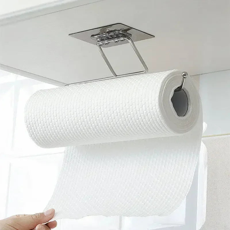 Soporte de papel higiénico, almacenamiento para baño, soporte para papel de cocina, gancho de pared para cocina, soporte de papel higiénico, organizador para el hogar, accesorios de baño