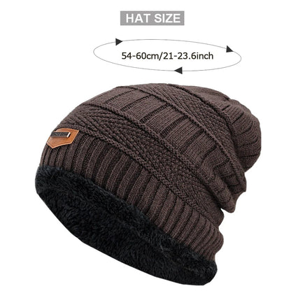 Gorro de invierno para hombre, gorro de punto para hombre