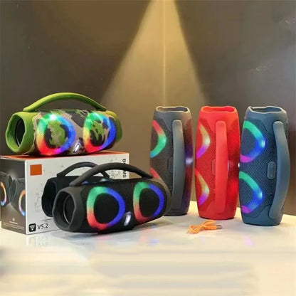 Altavoz Bluetooth de alta potencia de 100 W, portátil, luz colorida RGB, subwoofer inalámbrico a prueba de agua, estéreo envolvente de 360 grados, TWS, FM, Boombox