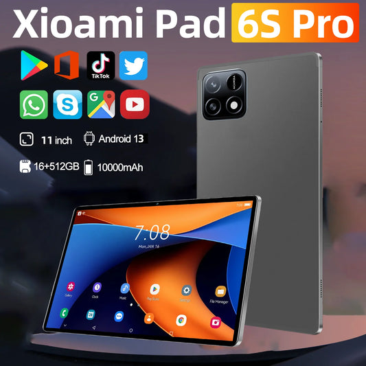 Original versión Global Pad 6S Pro HD 4K Android 13,0 Snapdragon 888 11 pulgadas 16GB + 512GB 10000mAh Tablet PC 5G Dual SIM WIFI