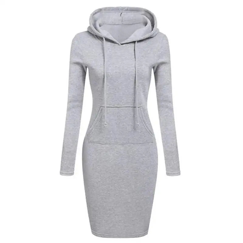 Vestido de mujer Otoño Vestidos con capucha para mujer Sudaderas con capucha para mujer