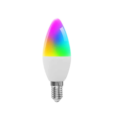 Lámpara de vela TUYA con Bluetooth, atenuación inteligente RGB + CCT E14, bombilla LED Smart Life, control por aplicación, compatible con 220-240V