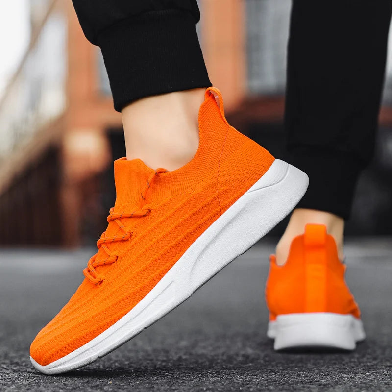 Zapatillas de correr profesionales para hombre y mujer, calzado deportivo ligero y transpirable, color naranja, de alta calidad, para exteriores, 2024