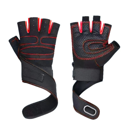 Guantes con mancuernas para hombres y mujeres, levantamiento de pesas, crossfit, culturismo, entrenamiento deportivo, gimnasio, guantes de entrenamiento, protector de muñeca antideslizante