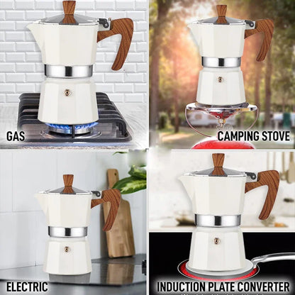 Cafeteras Cafetera italiana Cafetera de aluminio para expreso Cafetera de géiser Hervidor de agua Estufa para café con leche Cafetera clásica Filtros