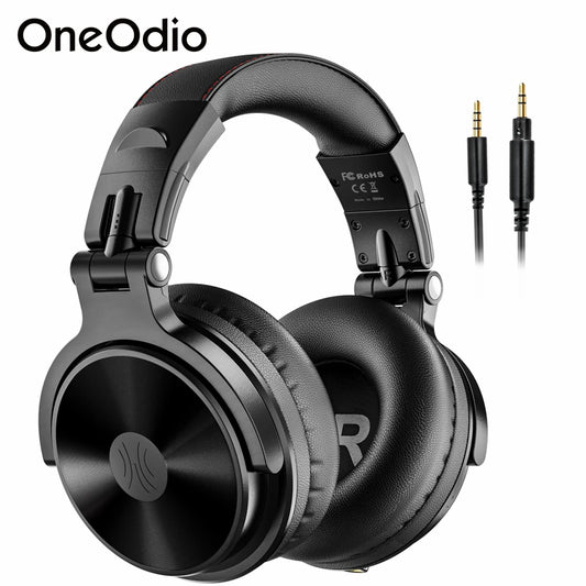 Auriculares inalámbricos Oneodio Bluetooth 5.2 con micrófono, auriculares plegables supraaurales de 90 horas de duración para teléfono móvil, PC y deportes