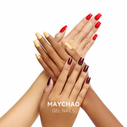 MAYCHAO-esmalte de uñas en Gel, esmalte de uñas en 48 colores, 5ml, portátil, constructor de arte francés, Color Natural transparente, UV LED