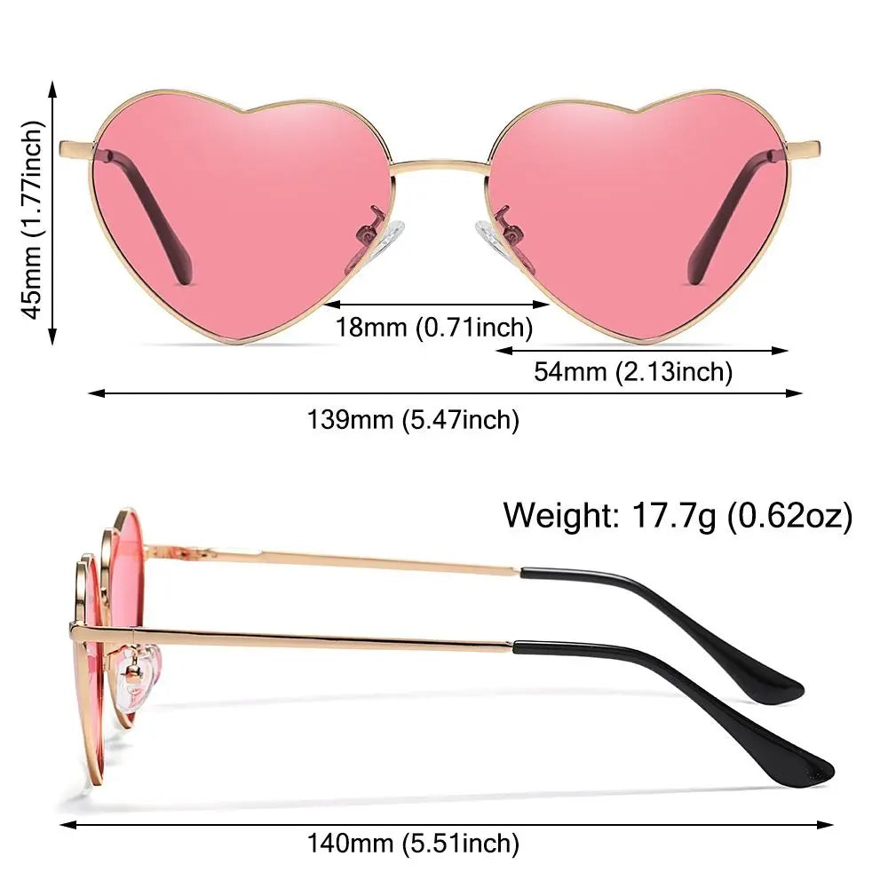 Gafas de sol en forma de corazon para mujer