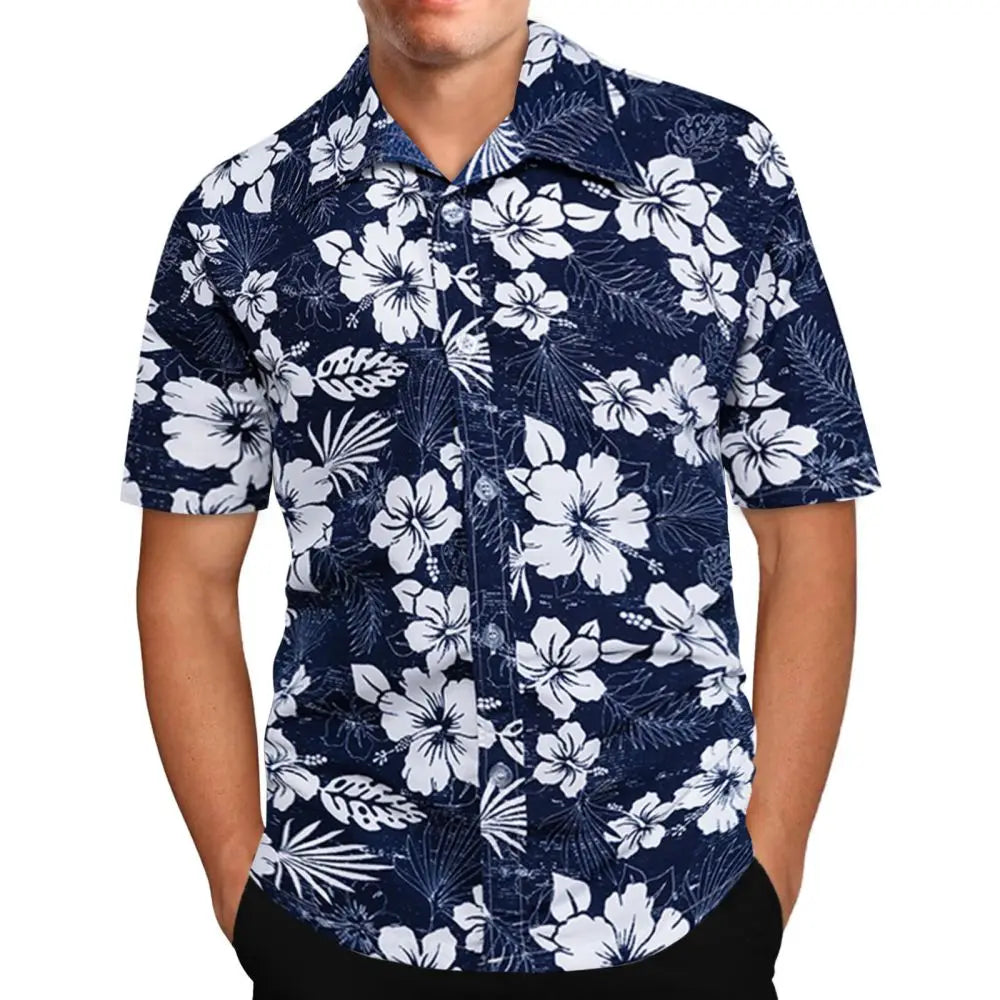 Camisas de cocoteros  para hombre, camisa con estampado 3D para hombre, camisetas de playa de manga corta  blusa de moda para hombre, camisa