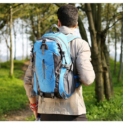 Mochila de senderismo para hombre y mujer, 40 litros, impermeable, para deportes al aire libre, montañismo, escalada, mochila grande para viajes, acampada y trekking