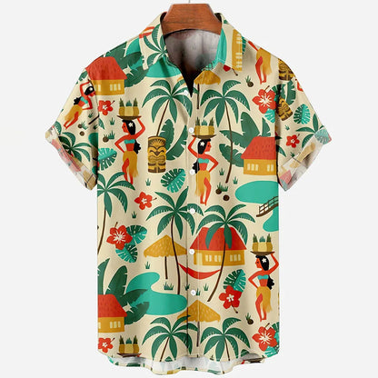 Camisas hawaianas para hombre, moda, cómodas, unisex, de manga corta, para playa, viajes, surf, camisas casuales