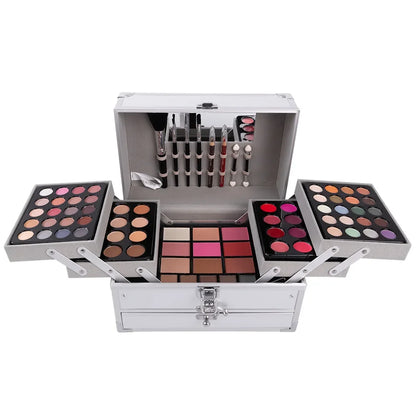 Caja de maquillaje profesional, Kit completo de cosméticos, paleta de sombra de ojos, brillo de labios, lápiz labial, corrector, pincel para niña y mujer, juegos de regalo