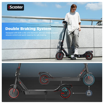 IScooter-patinete eléctrico i9 para adulto, Scooter plegable con Control por aplicación, batería de 7,5 Ah, 30 km/h, 350w