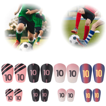 1 par de mini espinilleras de fútbol para entrenamiento de fútbol, equipo de protección para piernas, resistente al desgaste, protector de piernas con absorción de impactos para niños