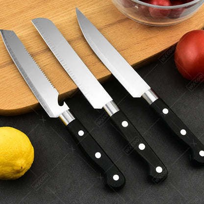 Cuchillo de cocina profesional, cuchillo para frutas y verduras, cuchillo rebanador de acero inoxidable, cuchillo de carnicero para chef, cuchillos para deshuesar, herramienta de cocina