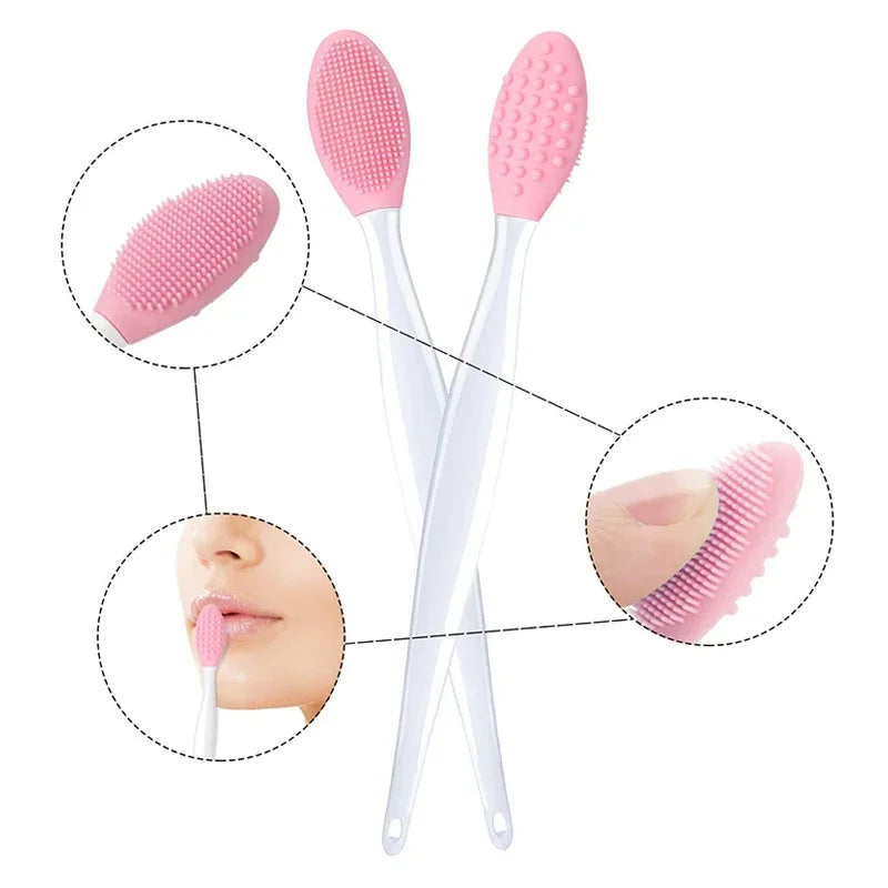 1 cepillo de silicona para el cuidado de la piel, cepillo de limpieza facial, cepillo exfoliante para limpiar la nariz, cepillos para eliminar puntos negros, herramientas