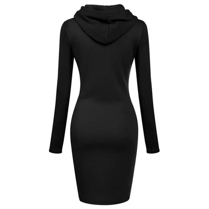 Vestido de mujer Otoño Vestidos con capucha para mujer Sudaderas con capucha para mujer