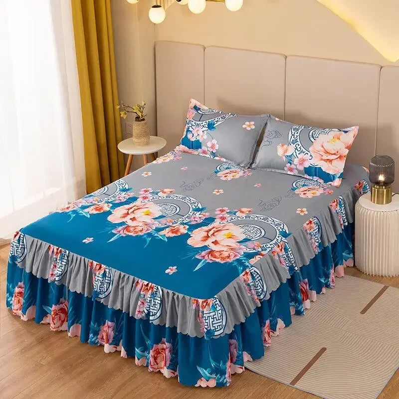 Sábanas de cama para dormitorio, colcha de colchón cómoda y agradable a la piel, moderna, protectora, lavada, de lujo, resistente a la decoloración( al mohadas no incluidas)